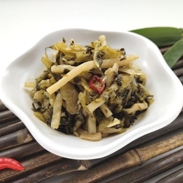 Pickled Mustard Greens and Bamboo Shoots Strips canned food